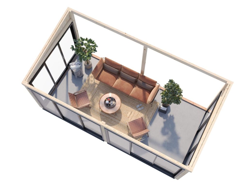 Lumi 16.2m2 Double Glazed Conservatory Extension From Cabins Unlimited Cutout