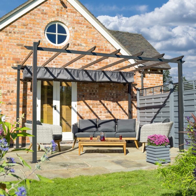Venetian grey Canopy with cover 02