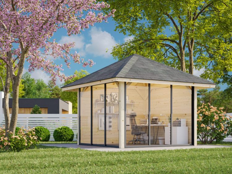 Palmako 201 Slide 8.3m2 Gazebo With Two Glass And Tow Solid Walls From Cabins Unlimited