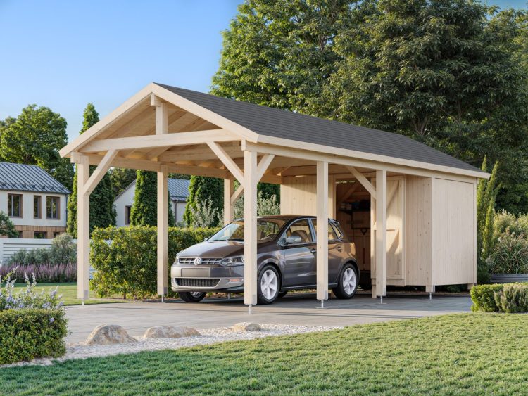 Robert Apex Carport 23.1 With Shed Combo From Cabins Unlimited