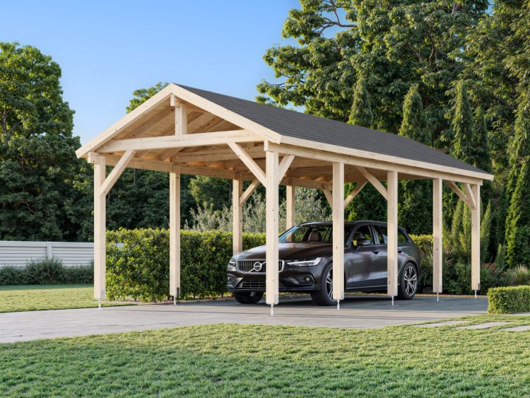 Robert Carport 23.1m2 With Extended Roof From Cabins Unlimited