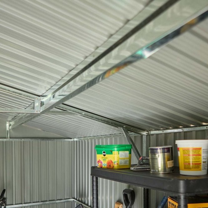 Trentvale 10ft X 12ft Metal Shed Light Grey 1