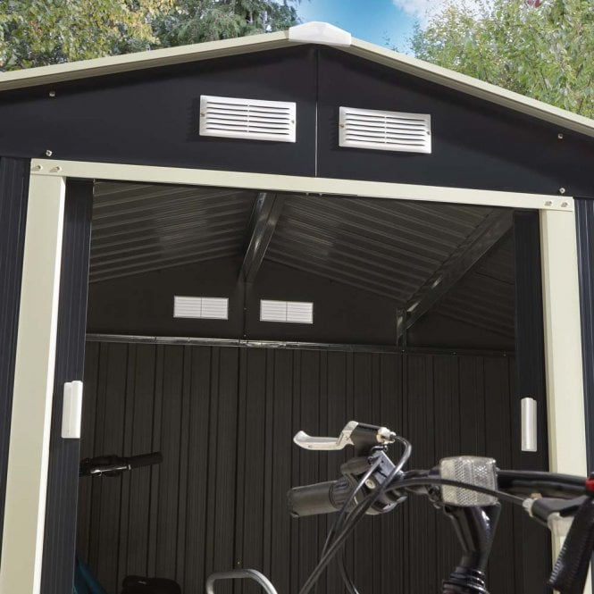Trentvale 8ft X 6ft Metal Shed Dark Grey 1
