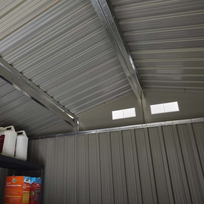 Trentvale 8ft X 6ft Metal Shed Light Grey 2
